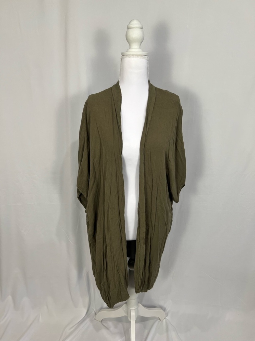 Forever 21 Olive Green Open Front Kimono